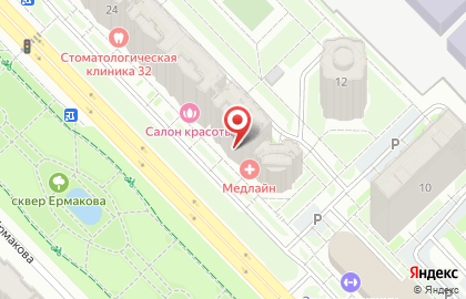 Многопрофильный медицинский центр Медлайн в Центральном районе на карте