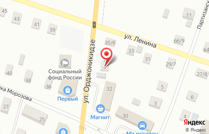 Магазин строительных материалов Стройточка на улице Орджоникидзе на карте