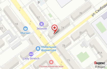 Супермаркет Пятёрочка в Промышленном районе на карте