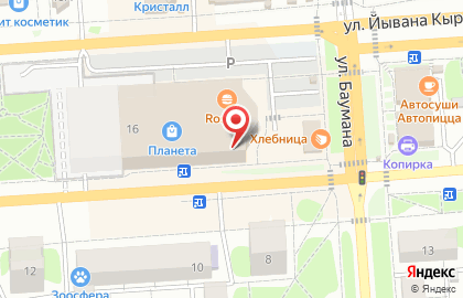 Магазин профессиональной косметики M-cosmetics на улице Баумана на карте