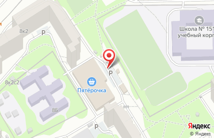 Супермаркет Пятёрочка в Москве на карте