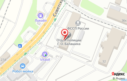 МУ МВД России Балашихинское на Советской улице на карте
