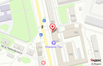 Киоск по продаже шаурмы на улице Чайковского на карте