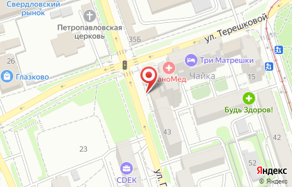 Супермаркет Класс-маркет в Свердловском районе на карте
