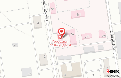 Поликлиника Городская больница №4 на улице Мамина-Сибиряка, 2а на карте