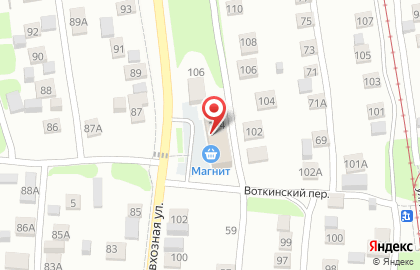Сеть минимаркетов Магнит на Совхозной улице, 104 на карте