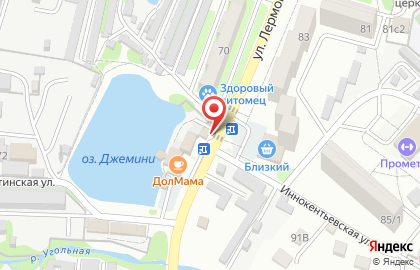 Продуктовый магазин Аралия на улице Лермонтова на карте