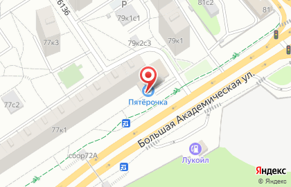 Супермаркет Пятёрочка в Москве на карте