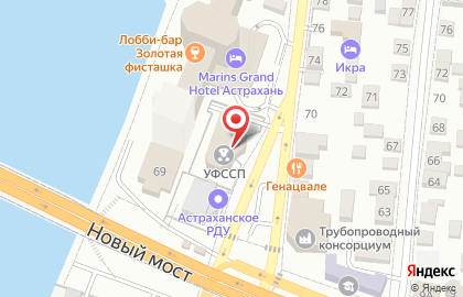 Управление Федеральной службы судебных приставов по Астраханской области на карте
