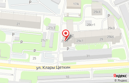 Продуктовый магазин Домашний на улице Клары Цеткин на карте