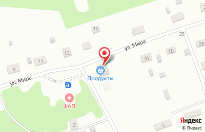 Продуктовый магазин на улице Мира на карте