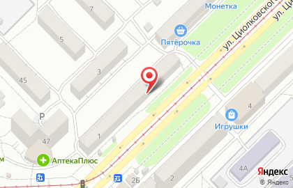 Салон красоты Mon salon на улице Циолковского на карте