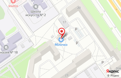 Продовольственный магазин в Олимпийском микрорайоне на карте