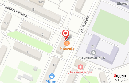 Пиццерия Pizzarella на улице Тукаева на карте