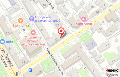 Продуктовый магазин Торговая лавка в Правобережном округе на карте