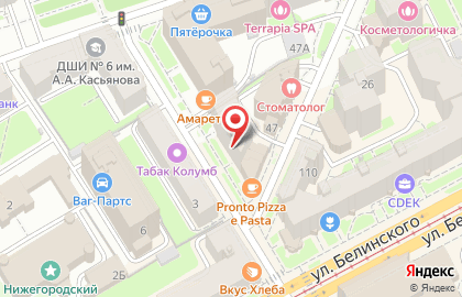 Сервисный центр Апекс в Нижегородском районе на карте