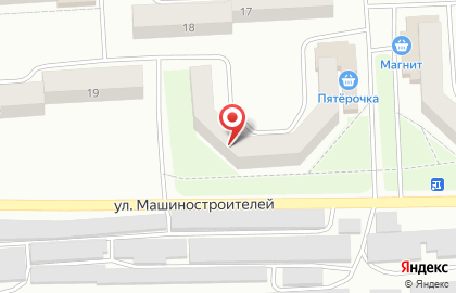 Супермаркет Пятёрочка на улице Машиностроителей на карте