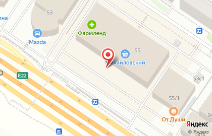 Продуктовый рынок Михайловский на улице Федюнинского на карте
