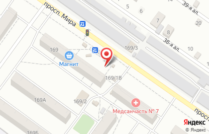 Продовольственный киоск в Советском районе на карте