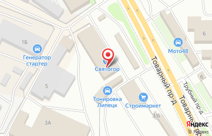 Магазин автозапчастей в Липецке на карте