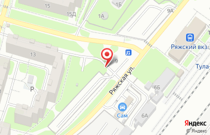 Автостоянка в Туле на карте