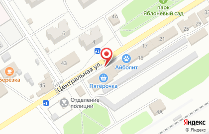 Магазин пива Вобла на Центральной улице на карте