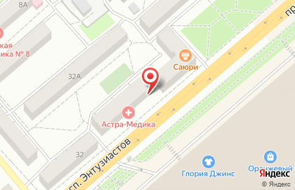 Парикмахерская Каприз на проспекте Энтузиастов на карте