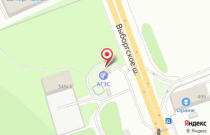АГЗС на Выборгском шоссе на карте