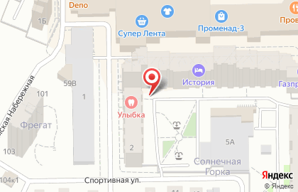 Стоматология Улыбка в Кемерово на карте
