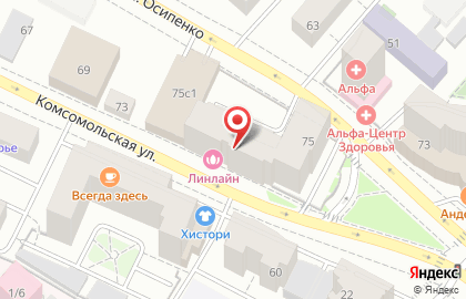 ТЦАВС на Комсомольской на карте
