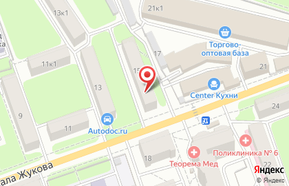 Мастерская памятников и ритуальных принадлежностей Гравер на улице Маршала Жукова на карте