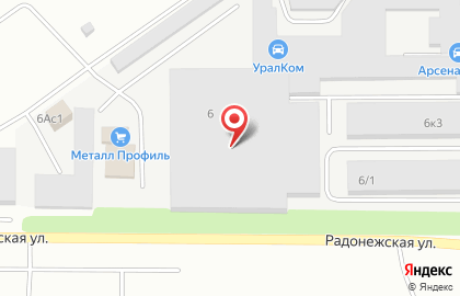 Торгово-сервисная фирма Шинный двор в Курчатовском районе на карте