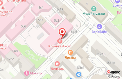 Центр Гамма-Нож в 1-м Тверском-Ямском переулке на карте