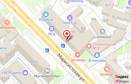 Яна на Марксистской улице на карте