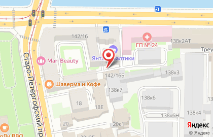 Отель Travelto на набережной Обводного канала на карте