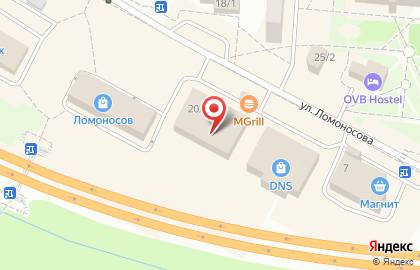 Сеть магазинов бытовой техники Эликон на улице Ломоносова в Оби на карте