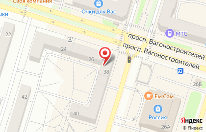 Магазин для отдыха и туризма Клёв на проспекте Вагоностроителей на карте