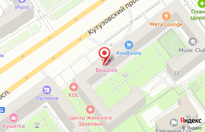 Джем на Кутузовском проспекте на карте