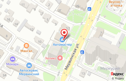 Автомагазин Автомастер на Мервинской улице на карте
