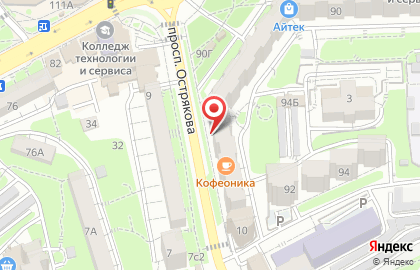 Продуктовый магазин Хороший в Первореченском районе на карте