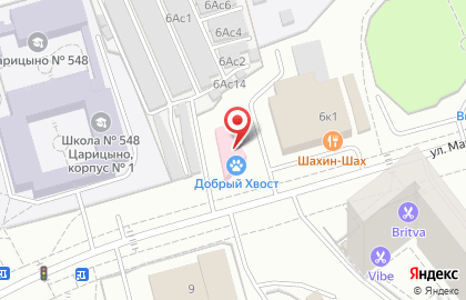 Круглосуточная ветеринарная клиника Добрый Хвост на улице Маршала Захарова на карте
