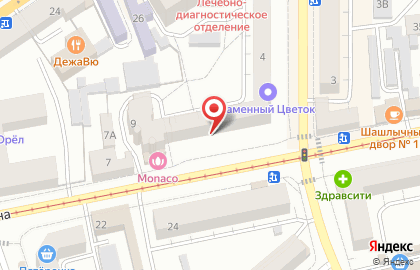 Продуктовый магазин Свежее мясо в Железнодорожном районе на карте