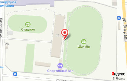 Стадион Шахтер на улице Бограда на карте