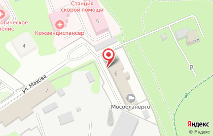 Диспетчерская служба Мособлэнерго на улице Махова на карте