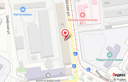 Свадебный салон в Волгограде на Новосибирской улице на карте