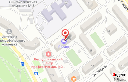 Гостиница Релакс в Советском районе на карте