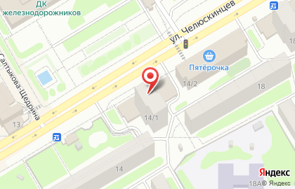 Супермаркет Магнит в Новосибирске на карте