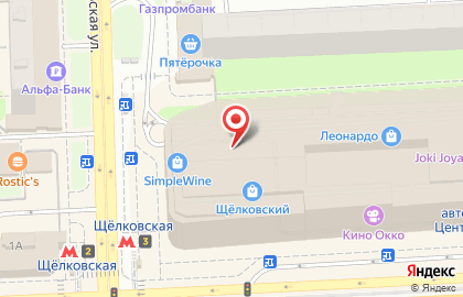 Химчистка-прачечная Шик и Блеск на Щёлковском шоссе на карте