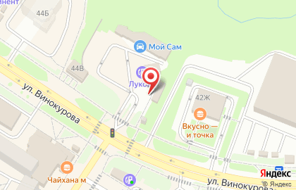 Цветочный салон Фиалка на улице Винокурова на карте