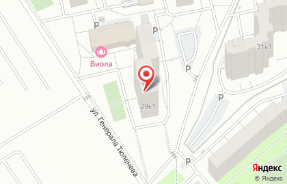 МАК на улице Генерала Тюленева на карте